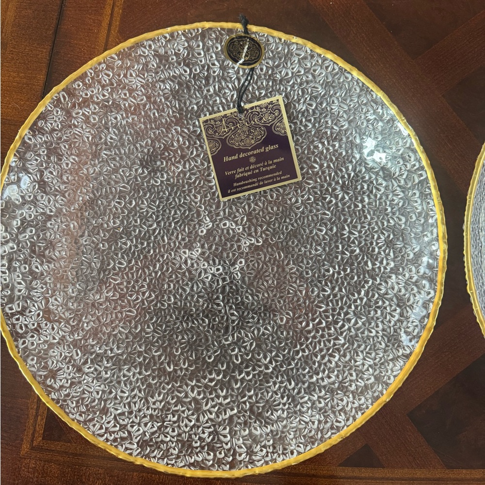 Hand Crafted Silver and Gold Decorative Plate
